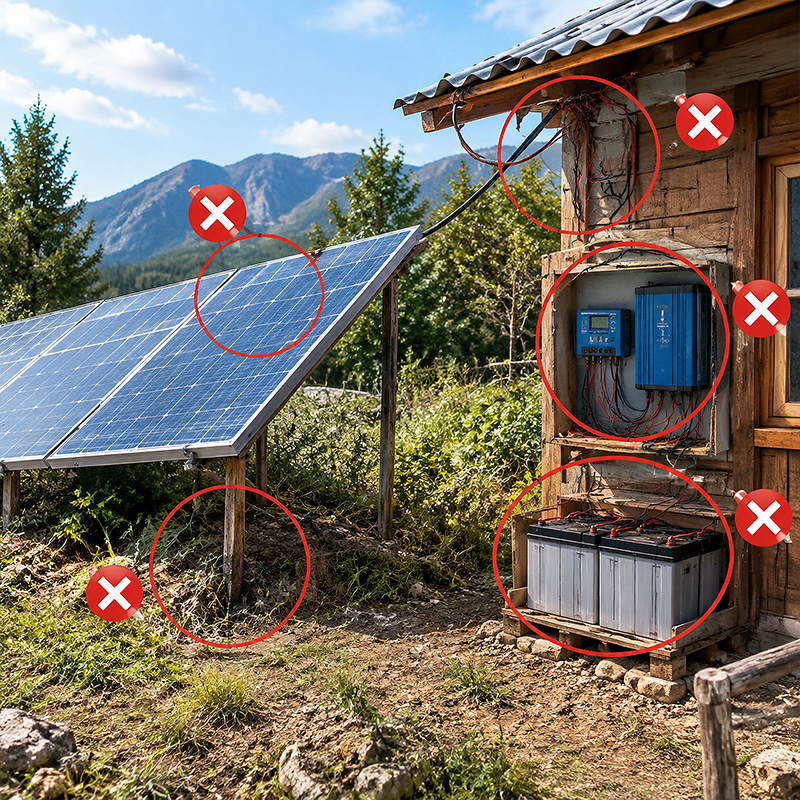 Off-Grid Solar Design Mistakes: A Fault Guide