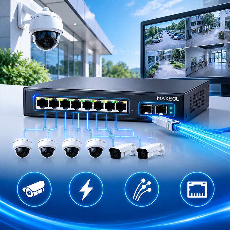 SFP Uplink PoE Switches for CCTV Fibre Networks