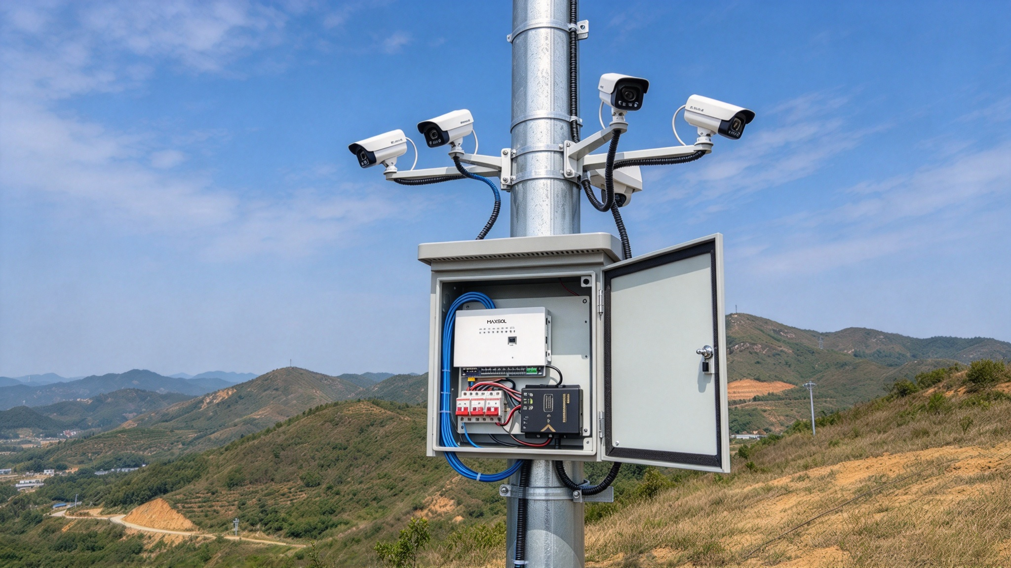 Off-Grid Solar Industrial PoE Switch Box